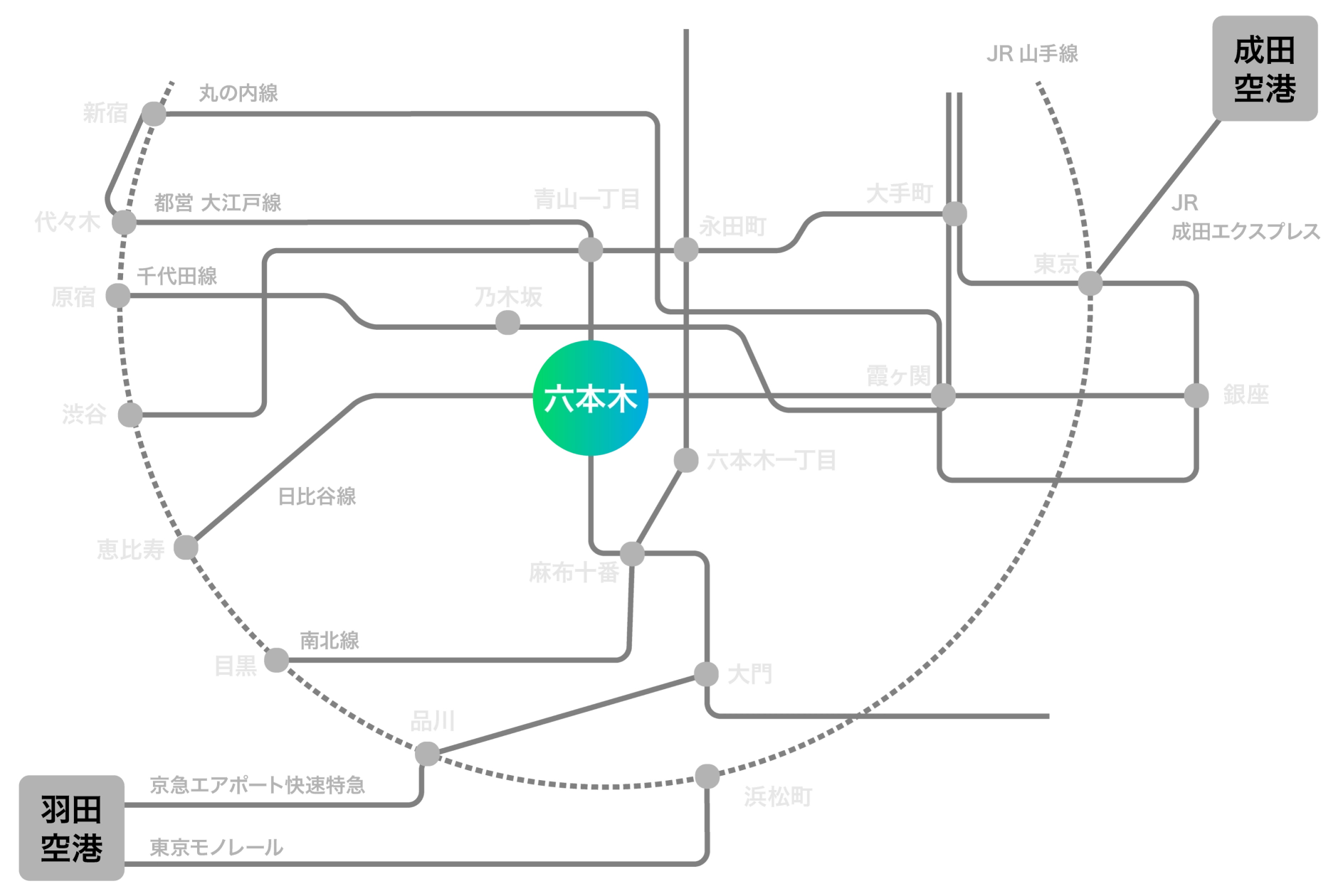 アクセスマップを拡大する