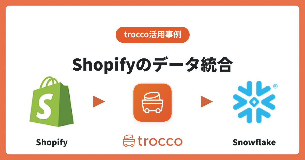 TROCCO®を利用してShopifyのデータをSnowflakeに統合し、Tableauで可視化する